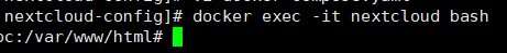 进入Nextcloud容器 进入Nextcloud容器